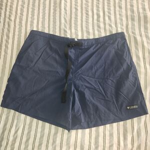 Womens Vintage Columbia Hiking Shorts Blue XL Belt Front Pockets VTG Casual